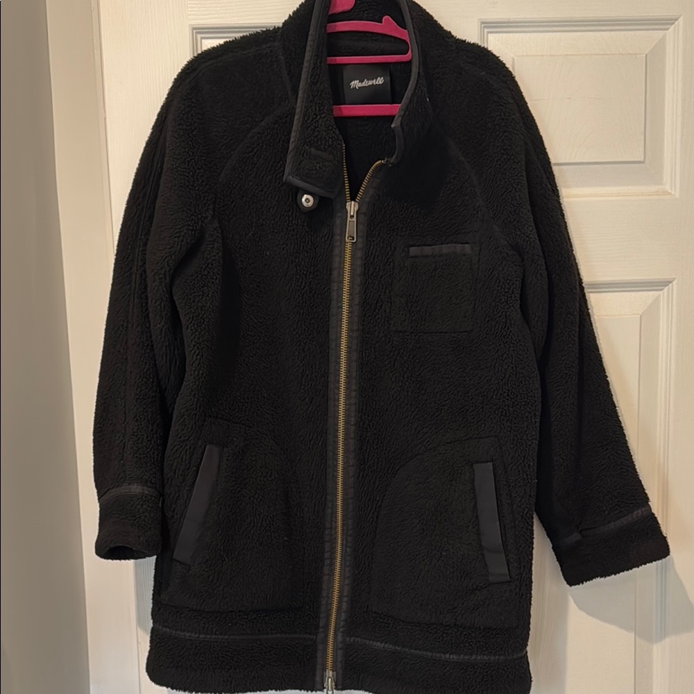 Madewell Black Fleece Jacket